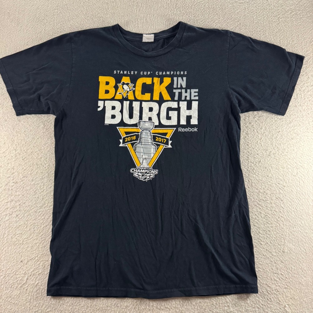 Pittsburgh Penguins Stanley Cup Champions 16/17 Back in the Burgh Reebok T Shirt